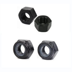 Metric Hex Nuts Black