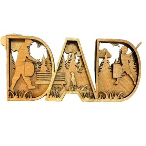 Dad Playing Baseball Layered