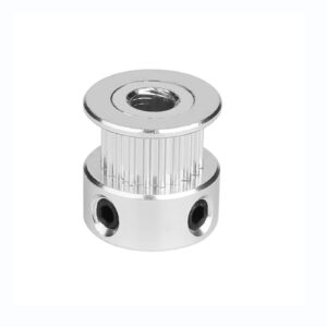 16T GT2 Timing Pulley with 5mm bore and natural aluminum finish for 6mm GT2 belt motion systems.