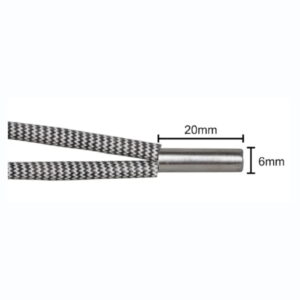 24 Volt Cartridge Heater, 6mm x 20mm, 60W with 1m wire leads for 3D printer hotend nozzle block heating.