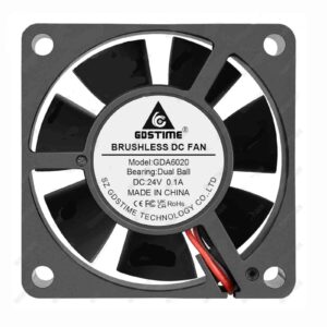 6020 24V Axial Cooling Fan GdsTime GDA6020 with dual ball bearing and JST-XH connector for Voron 2.4 electronics bay cooling.