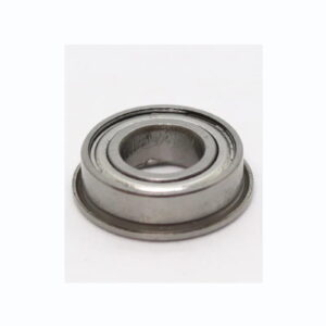 F695ZZ Flange Bearing with 5mm bore, 13mm outer diameter, metal shields, and flange for 3D printers, rollers, and mechanical assemblies.