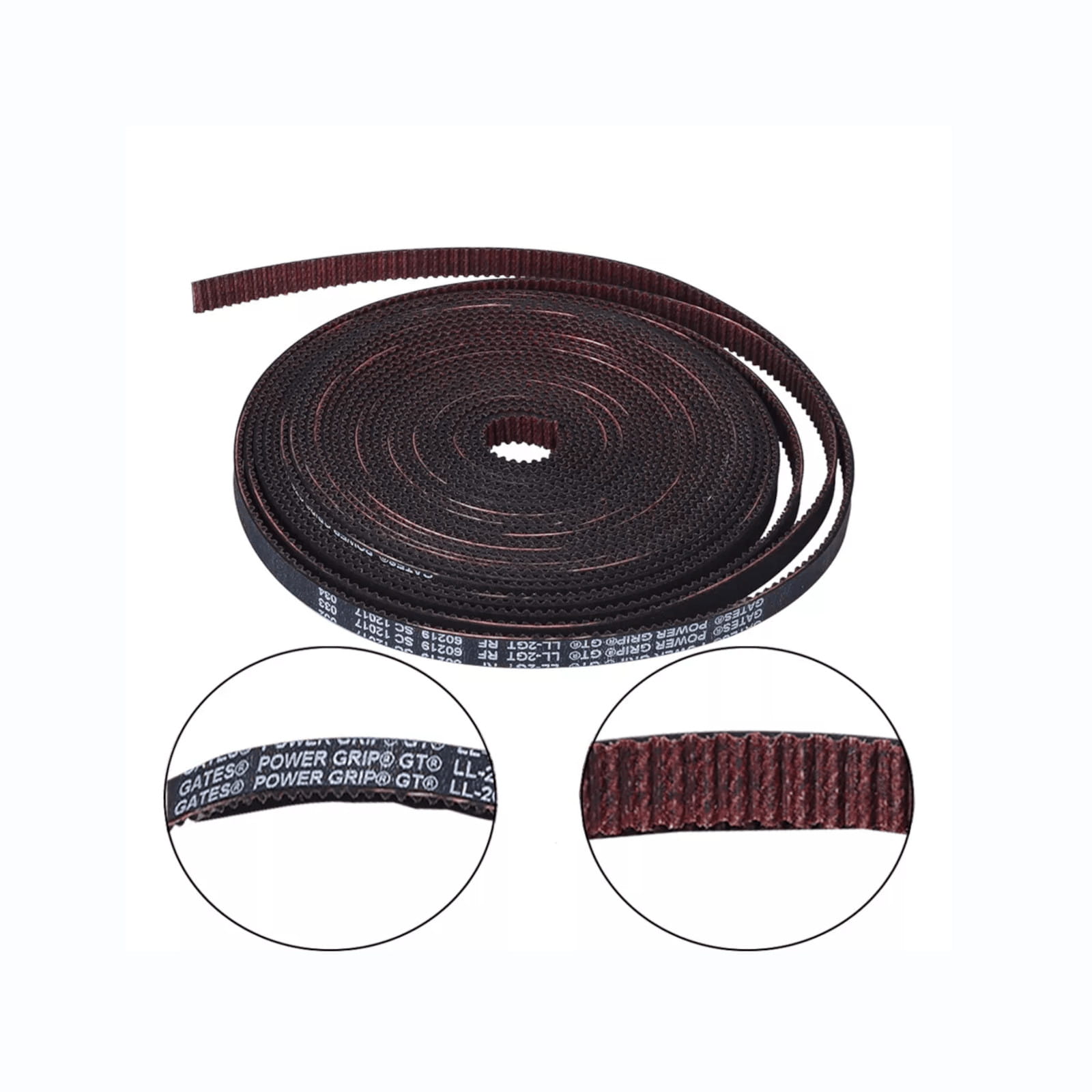 Gates 6mm GT2 timing belt open-ended 2mm pitch