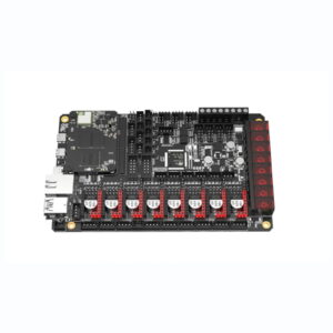Manta M8P By BTT 3D printer control board with 8 stepper motor slots, CB1 integration, selectable fan voltage, USB ports, and Klipper support.