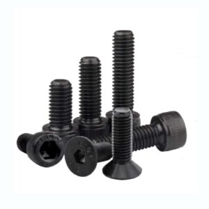 Metric Socket Head Screws assortment with cap head, button head, and flat head fasteners in M2 to M6 sizes.