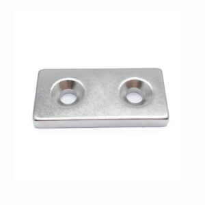 Neodymium Block Magnet 20x10x5mm with two M3 countersunk mounting holes