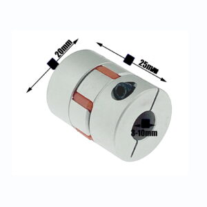 Spider Jaw Coupler 5x8mm flexible shaft coupling with aluminum hubs and elastomer insert