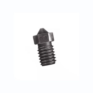 V6 Hardened Steel Nozzle for 1.75mm M6 E3D-style hotends, carbon fiber filament, wood-filled filament, glow filament, and abrasive 3D printing.