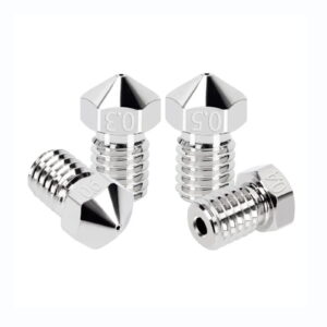 V6 Stainless Steel Nozzles for 1.75mm filament, M6 E3D-style hotends, PETG, Nylon, TPU, and general 3D printing.