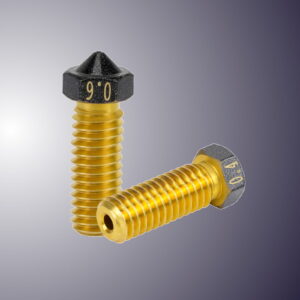 Volcano Brass PTFE Nozzles for 1.75mm filament with non-stick coating for cleaner 3D printer extrusion